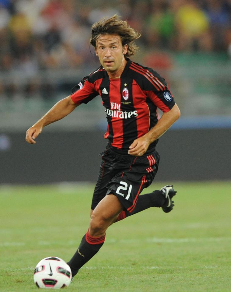  Andrea Pirlo won two Serie A titles and two Champions Leagues at AC Milan