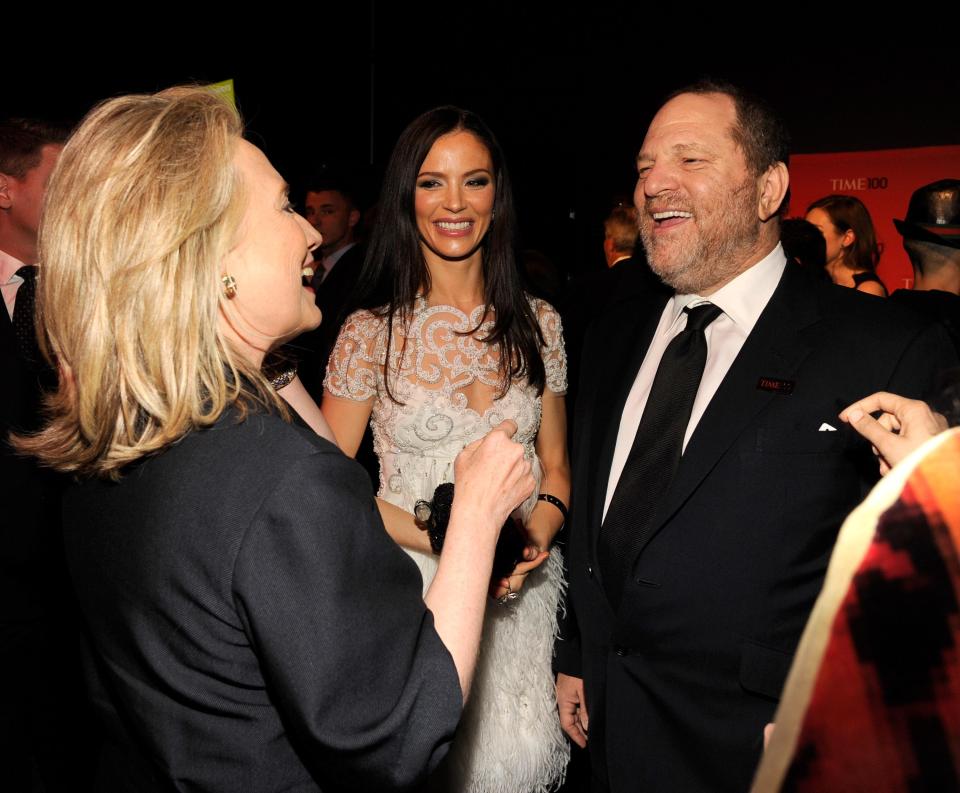  Hillary Clinton, Harvey Weinstein and his wife Georgina Chapman attend the TIME 100 Gala in New York in 2012