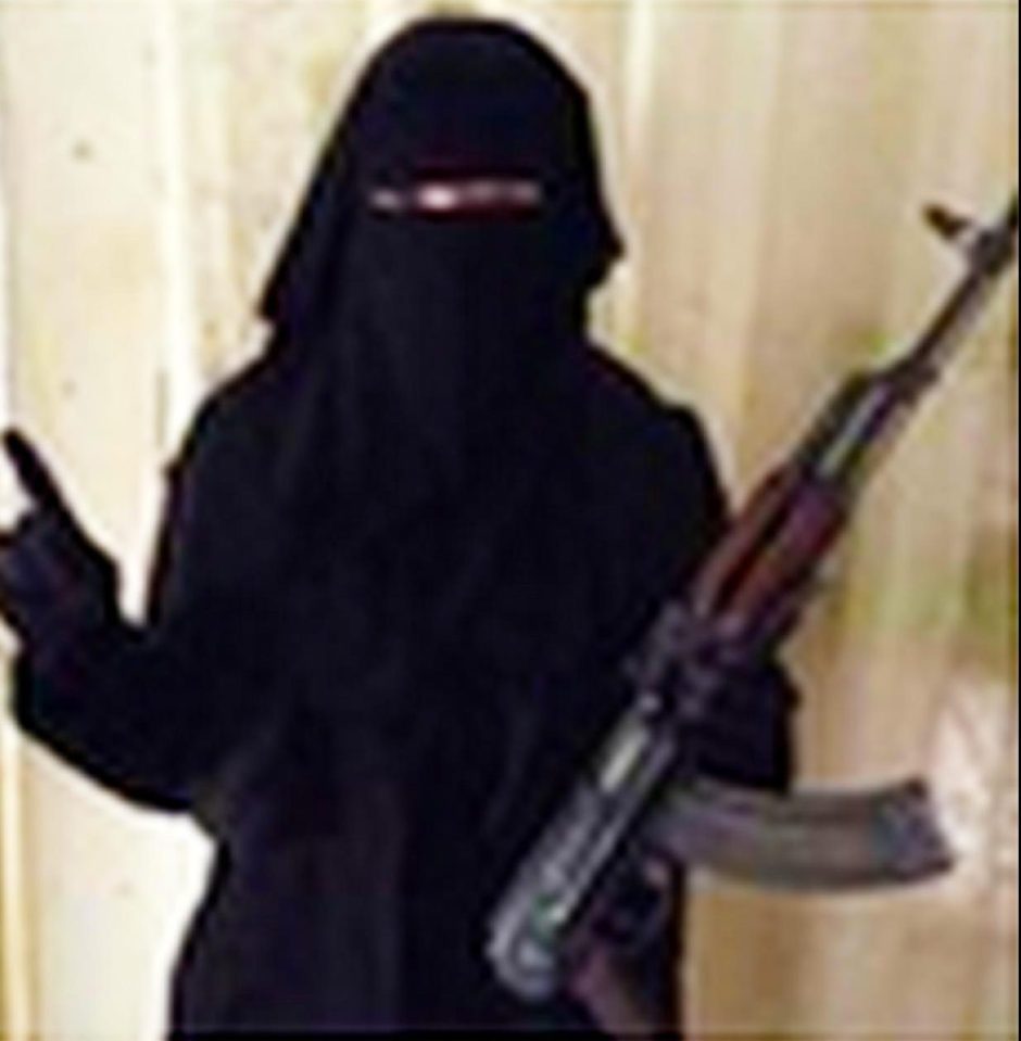  Kalashnikov-wielding Jones in a black niqab after joining ISIS