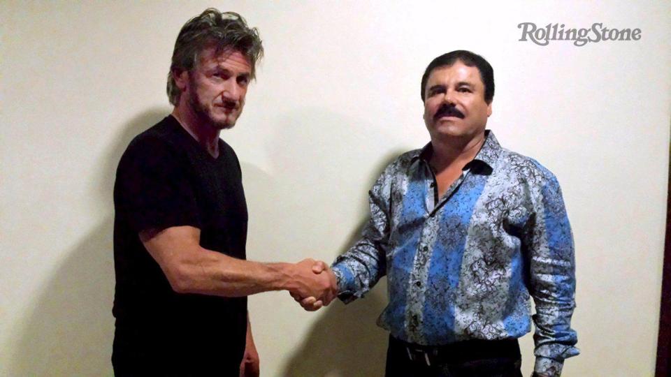 Sean Penn during his secret meeting with Joaquin 'El Chapo' Guzman 