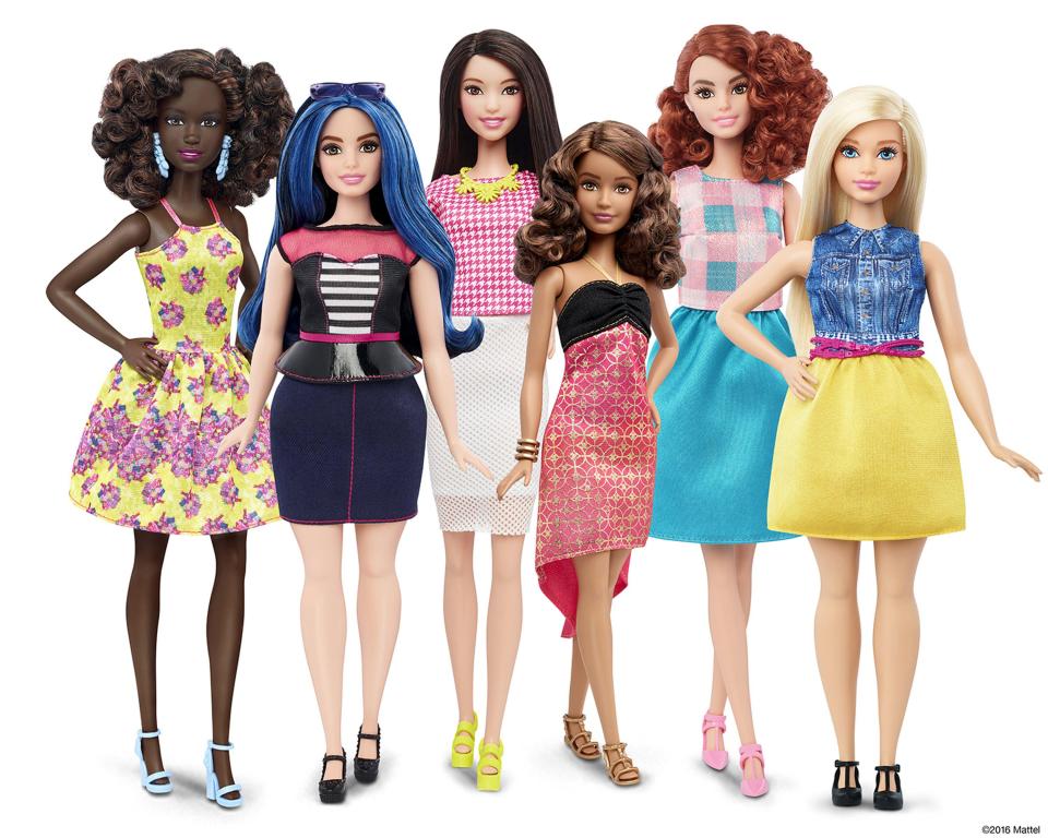  In 2016, Barbie's makers Matel released a more 'diverse' range - including their first curvy Barbie