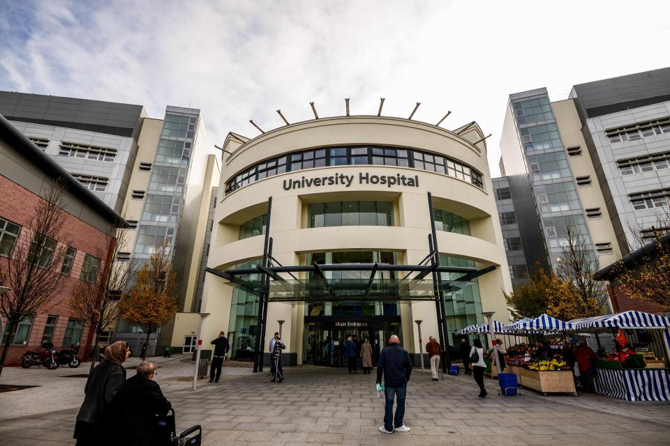  University Hospital where the man was treated after being shot