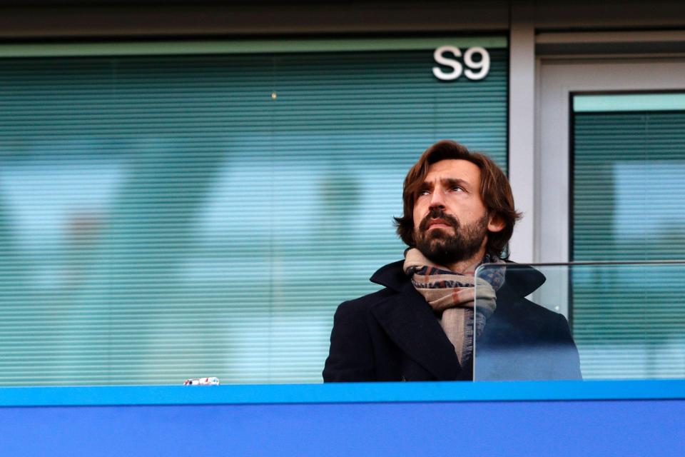  Andrea Pirlo, pictured at Stamford Bridge last season, revealed that he would be interested in working with Antonio Conte