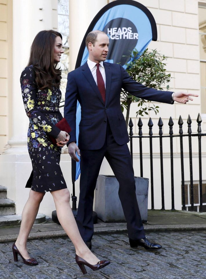  Kate and Wills pictured at a mental health event in London in January