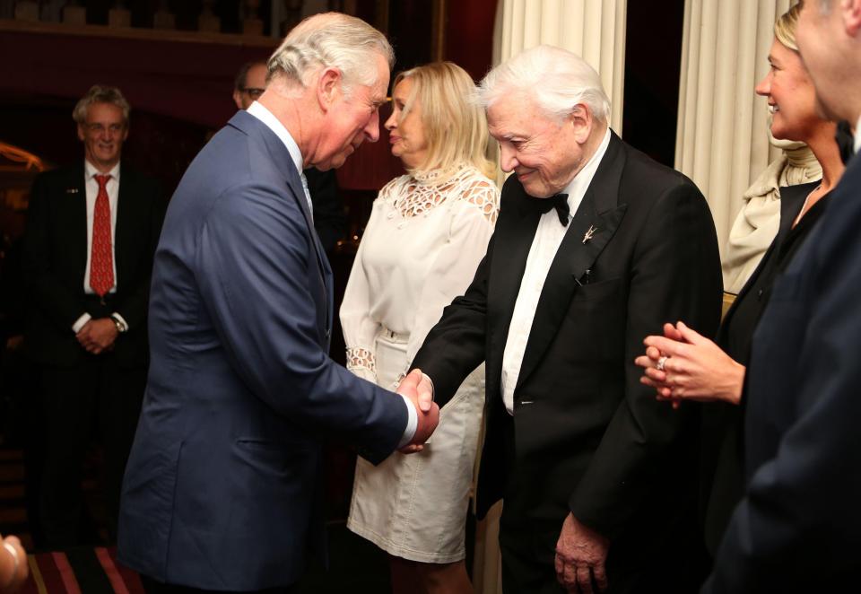  Sir David Attenborough pictured with Prince Charles, who he beat to be Brits top choice for the £20 note