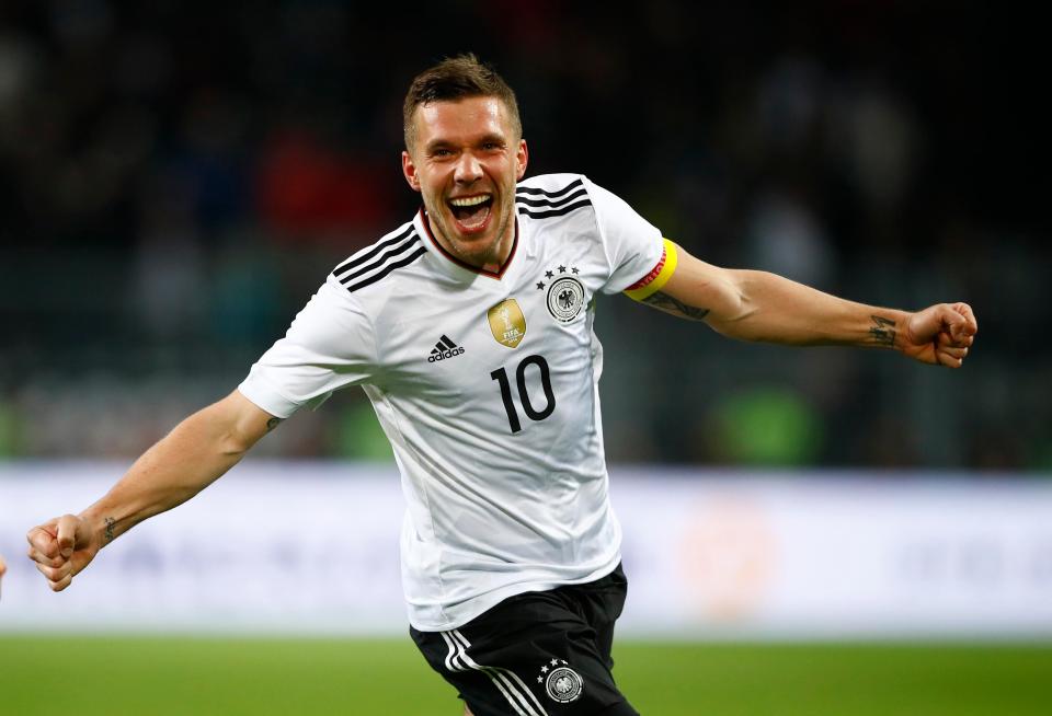 Lukas Podolski netted on his Germany swansong against England