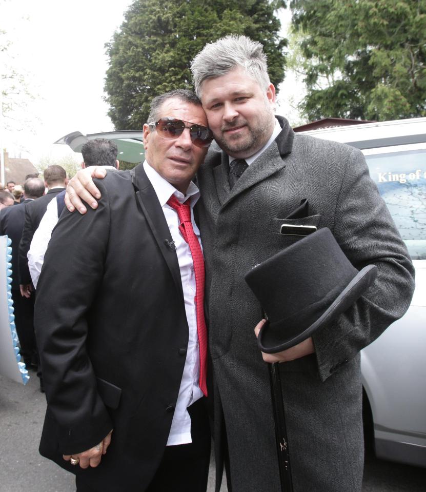  Funeral director Paul Brown (right) with My Big Fat Gypsy Wedding star Paddy Doherty