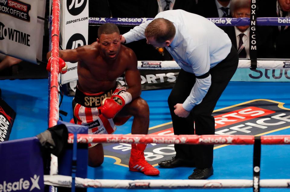 Brook after he was knocked down by Errol Spence in May