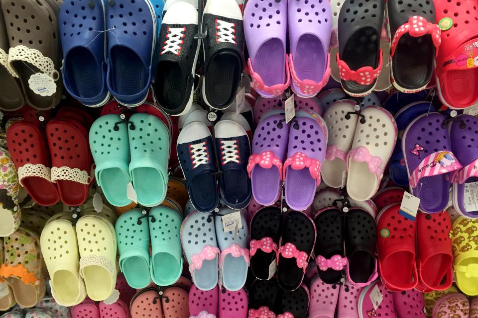  Crocs come in a variety of colours and styles - but platforms are a first