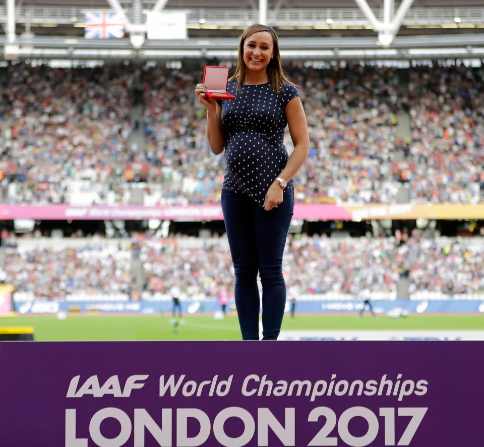 Jessica Ennis-Hill returned to the London stadium to be presented with the gold medal that she was robbed of, by Tatyana Chernova who was found to be a drugs cheat