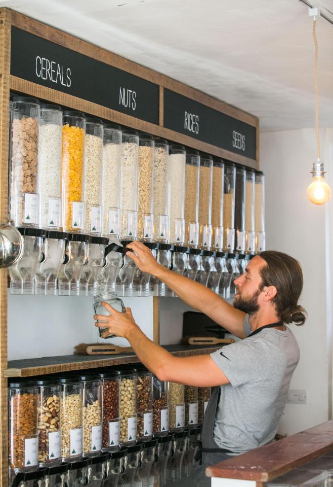  The store sources stock such as oats and grains from local farmers and customers are encouraged to bring their own jars and bottles to buy raw materials from their packaging-free shop.