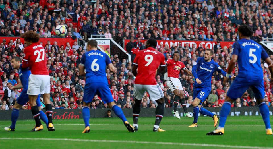  Valencia netted a stunner against Everton last month