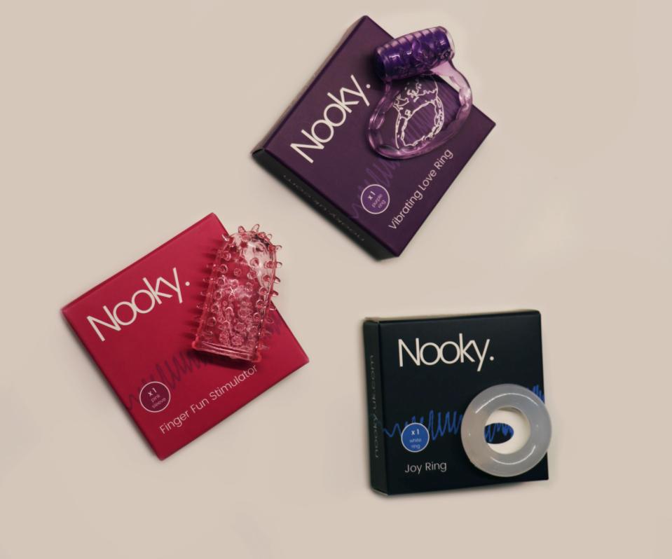  The Nooky sex toy range includes vibrating love rings and a finger fun stimulator