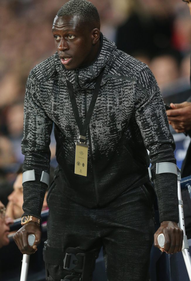 Following the tackle, Mendy was seen supporting his side from the stands during their Champions League match