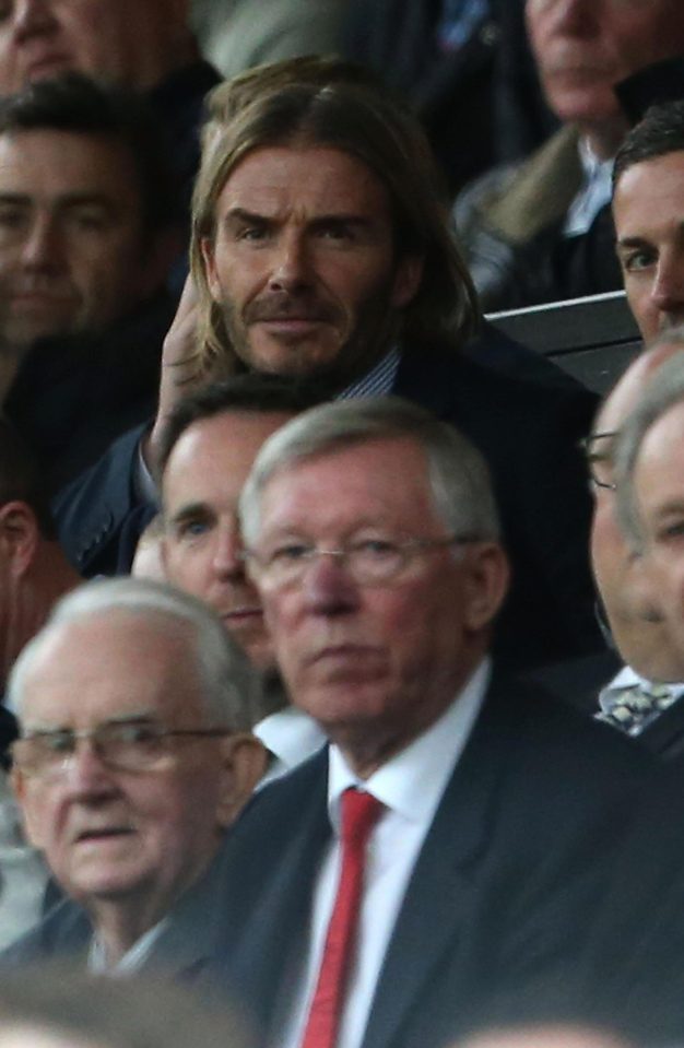 The 44-year-old was rubbing shoulders with former Reds boss Sir Alex Ferguson 