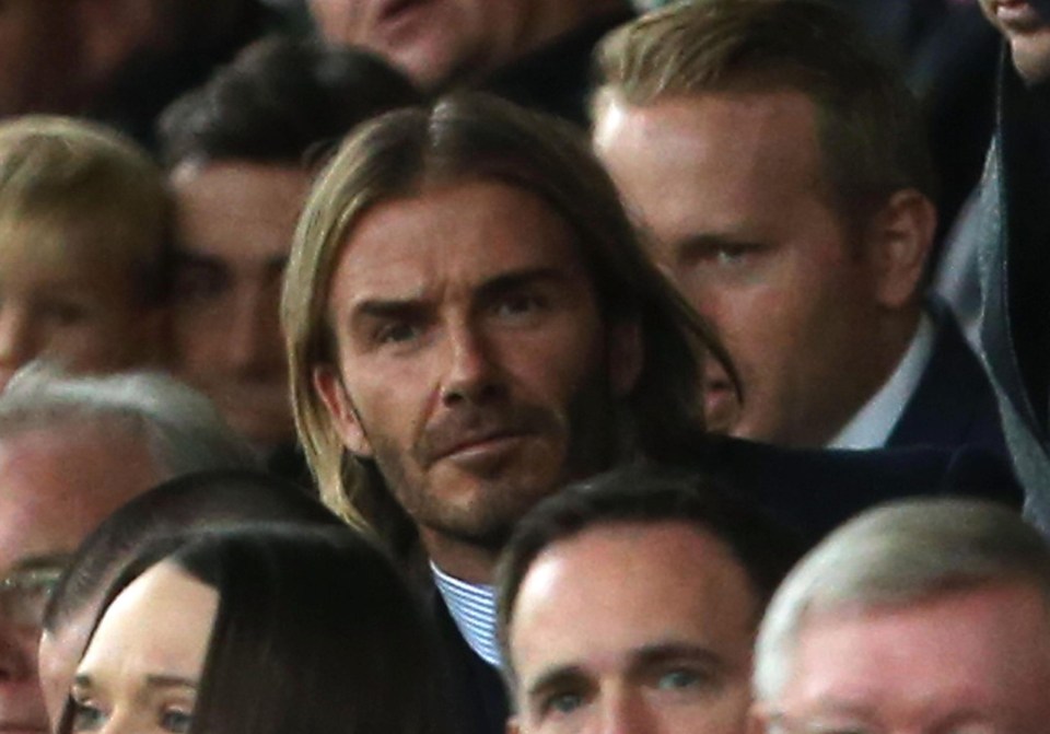 David Beckham watched the Reds win from the comfort of an Executive Box