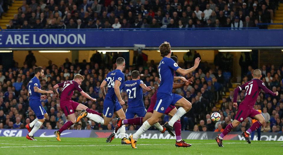 Kevin De Bruyne's superb strike gave Man City the win over Chelsea