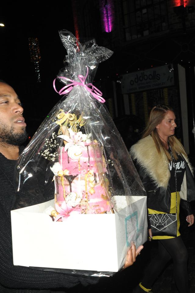  A huge cake was seen being taken into the club