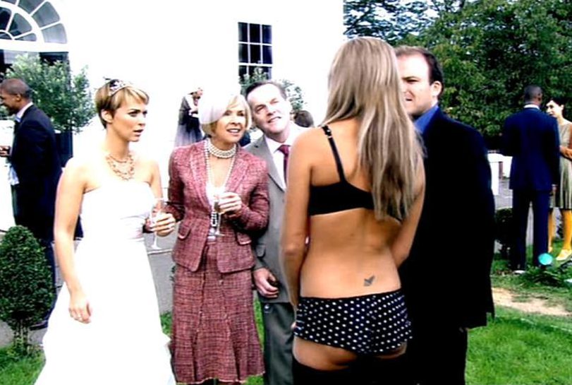  Gemma's character turned up to the wedding in a bra and pants