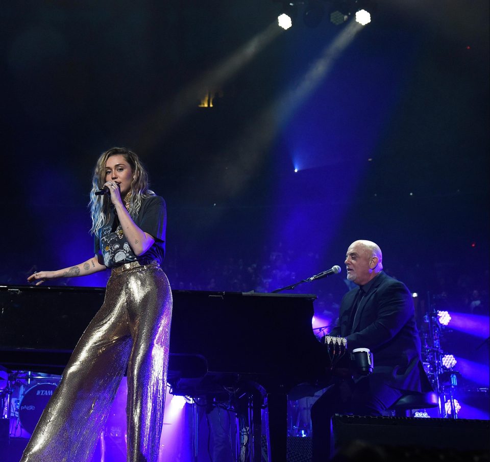  Miley joined music legend Billy Joel for a live performance at Madison Square Garden