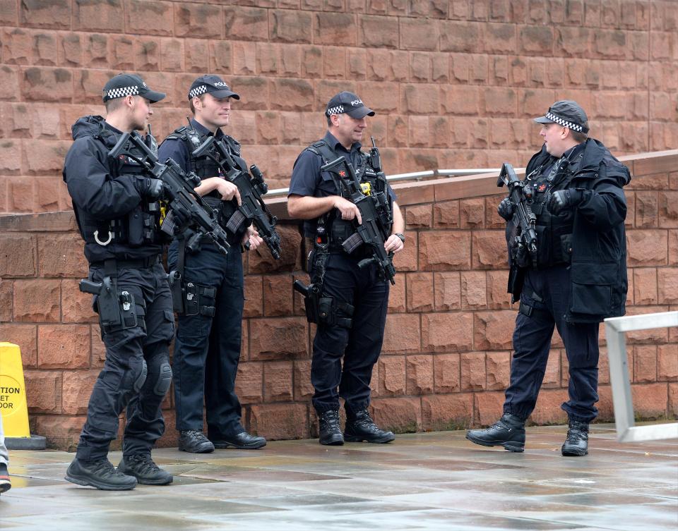  Police were pictured outside Tory Party Conference as protests kicked off across the city