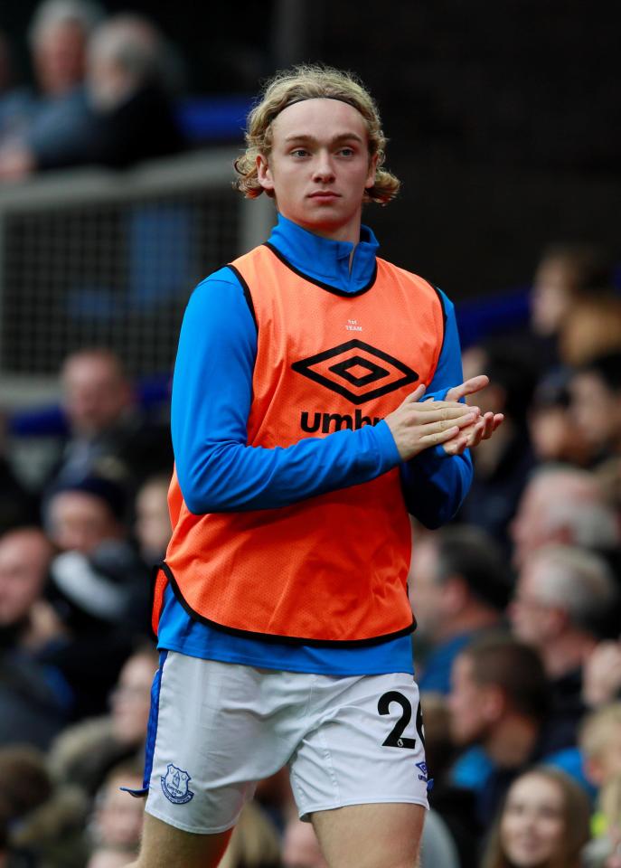  Everton hope he can follow fellow youngster Tom Davies into the first-team