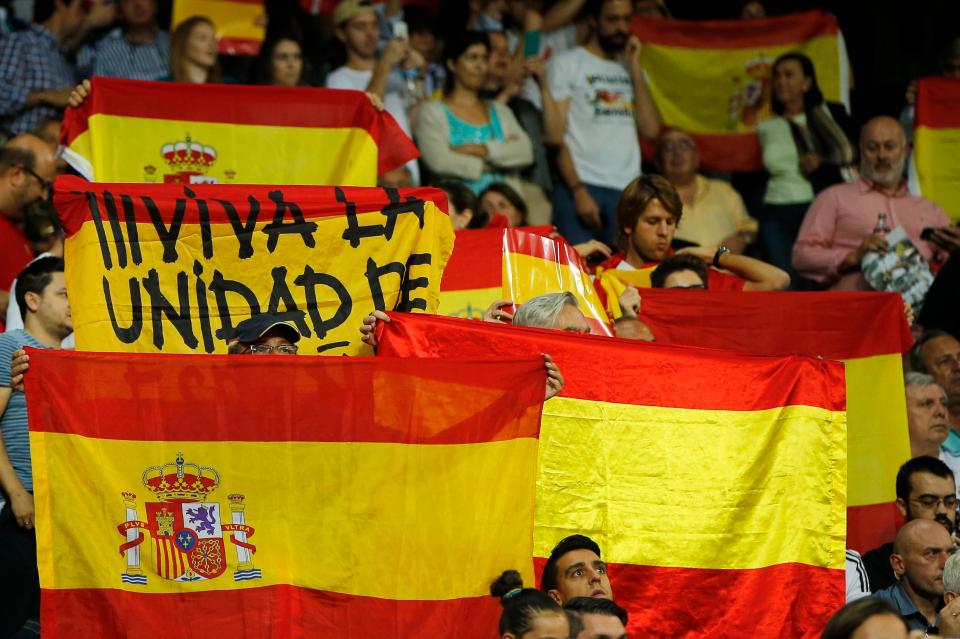  There was no doubting how the Real Madrid fans feel about the Catalan referendum