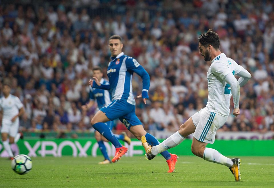  Isco broke the deadlock to give Real Madrid the lead against Espanyol at the Bernabeu