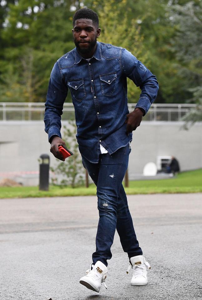  Samuel Umtiti rocked the double denim look