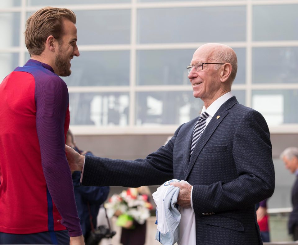  Kane is hoping to follow in the footsteps of England great Sir Bobby Charlton