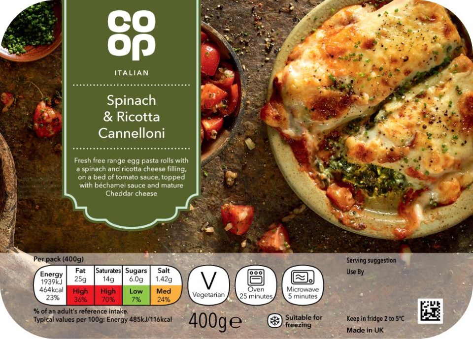 At the Co-op you can currently buy two for £4 on Co-op Spinach and Ricotta Cannelloni, Asparagus & Pea Risotto and Macaroni Cheese