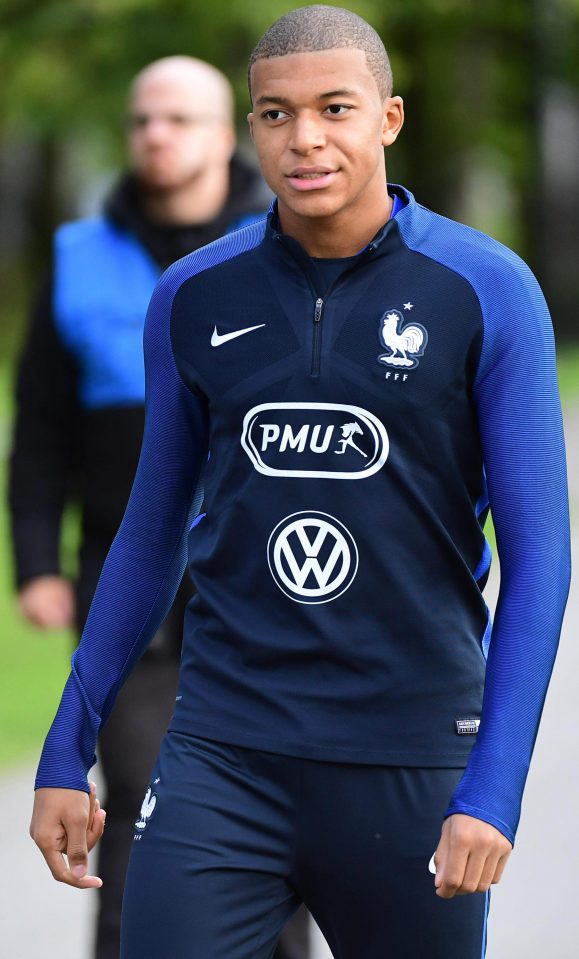  PSGs pricey purchase, Kylian Mbappe, sported a lower maintenance look than Olivier Giroud ahead of training for the national side today