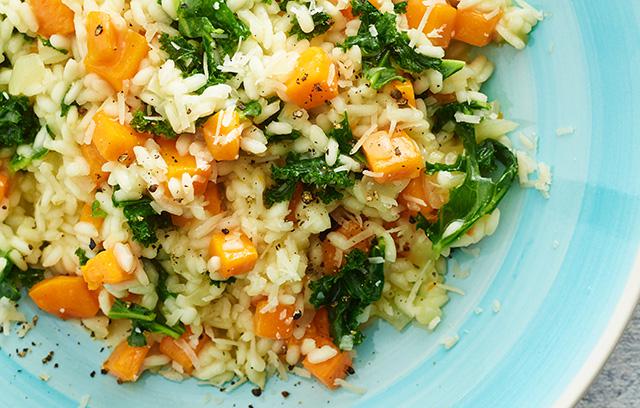 This risotto recipe is best when it’s seasoned with salt and pepper and finished with butter