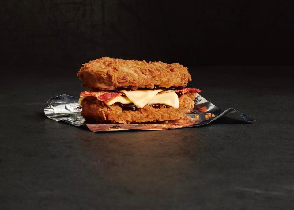  The KFC Double Down arrives in the UK on Monday