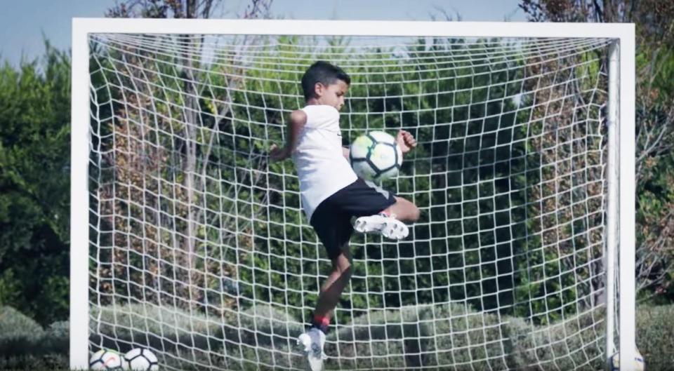 Could Cristiano Ronaldo Jnr follow in his father's footsteps and one day play for Real Madrid?