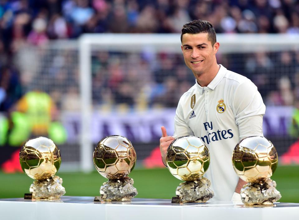  Cristiano Ronaldo has donated one of his Ballon d'Or trophies to charity - raising a massive £530,000