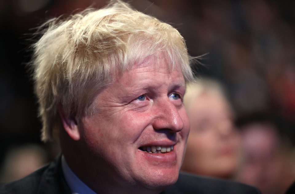  Boris Johnson looked on as the stunt took place on the stage