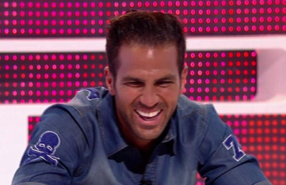 Cesc Fabgregas ;ifted the lid on the Battle of the Buffet on TV show A League Of Their Own