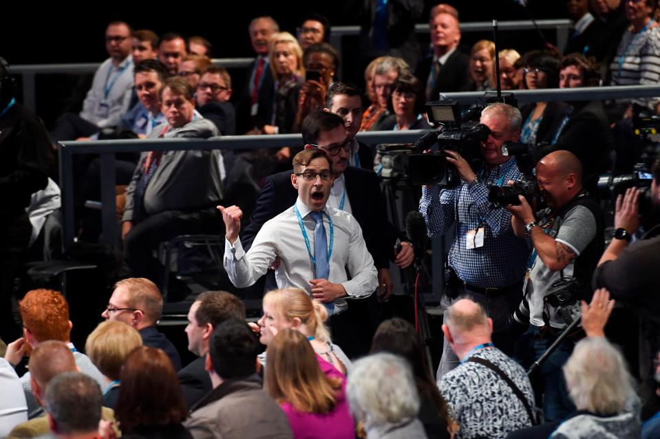  Activists watched as Brodkin was taken away by a single guard and taken out of the main hall