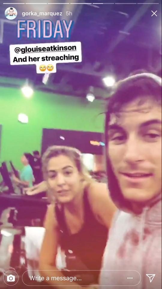  Gorka shares a gym selfie with Gemma