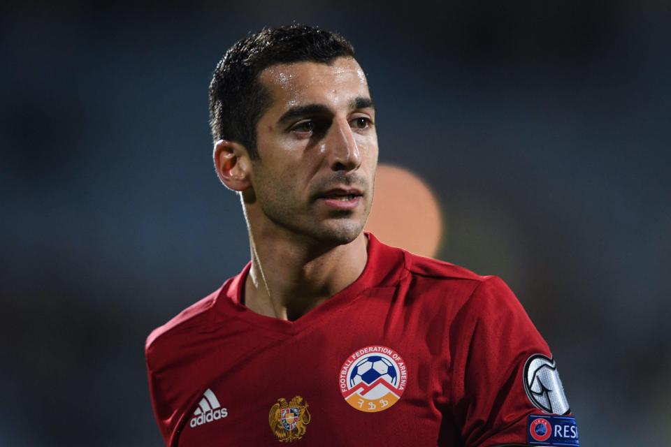  Mkhitaryan looks on during a FIFA World Cup qualification fixture against Poland