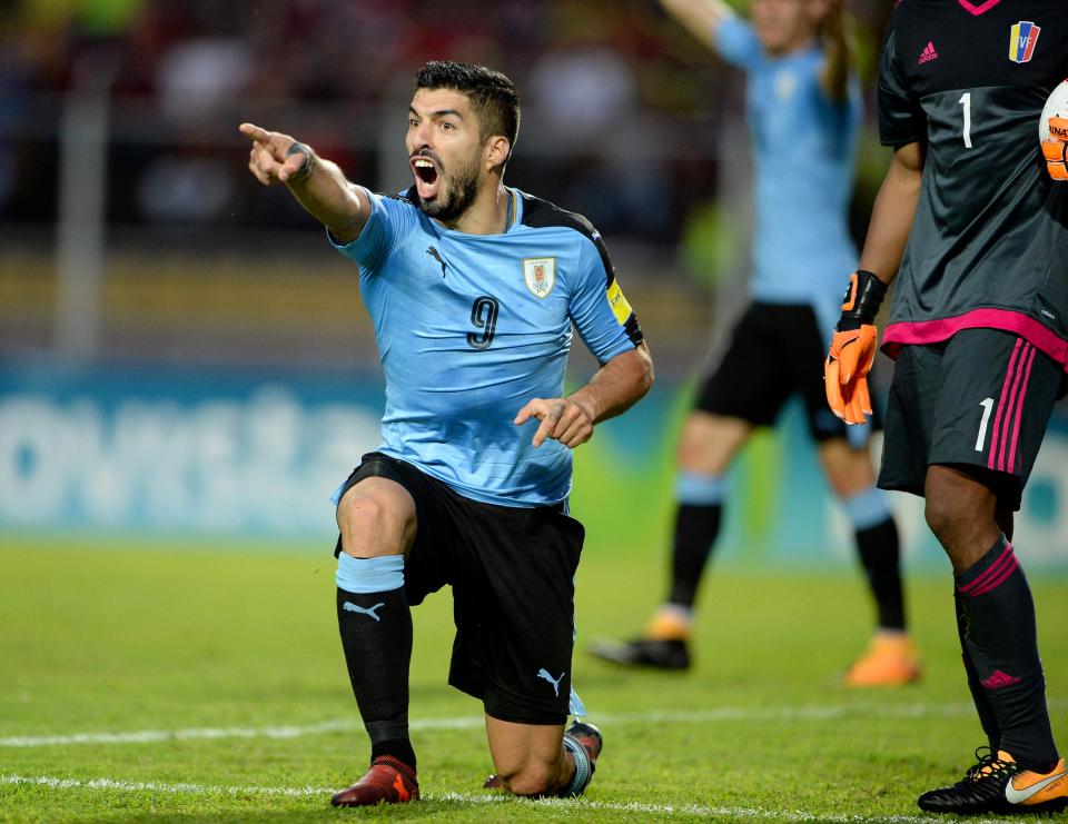  Luis Suarez and Uruguay drew in Venezuela