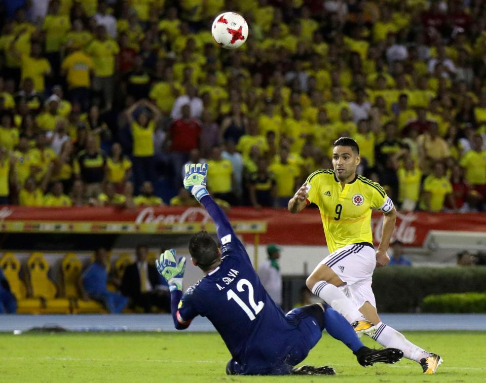  Falcao looked to have booked Colombia a World Cup spot with this finish