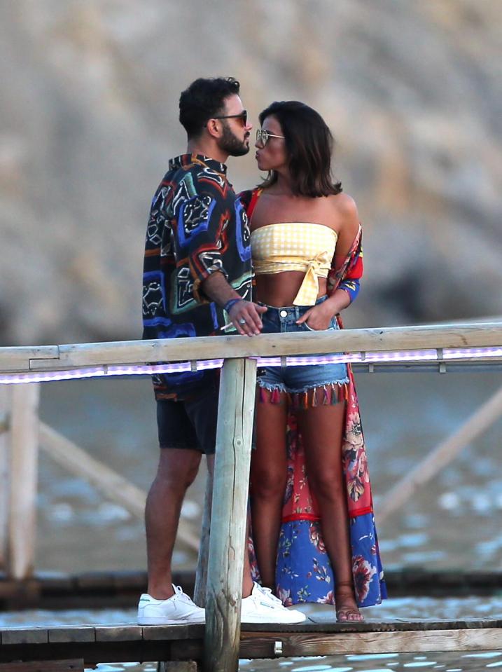  Ryan Thomas and Lucy Mecklenbugh couldn't keep their hands off each other while on holiday in Ibiza