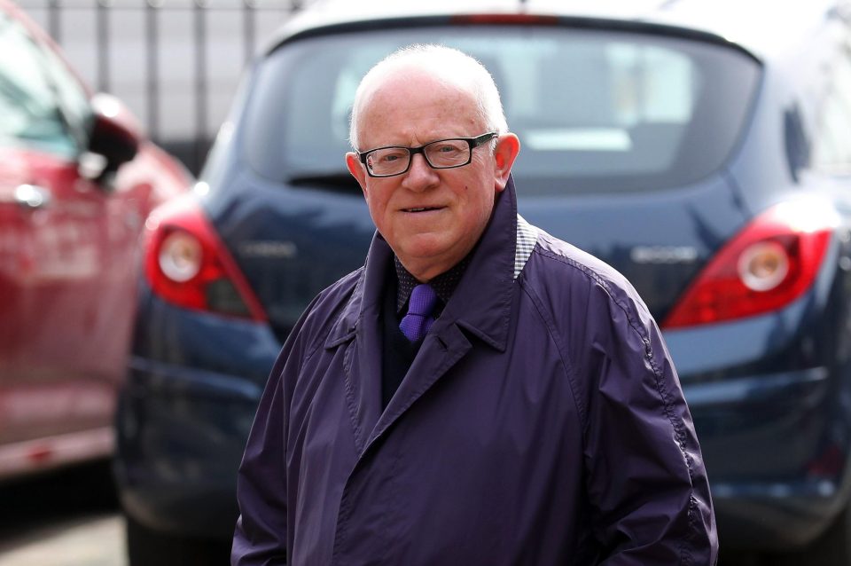  Ken Morley, who plays Cobbles veteran Reg Holdsworth, wrapped up warm in a big coat