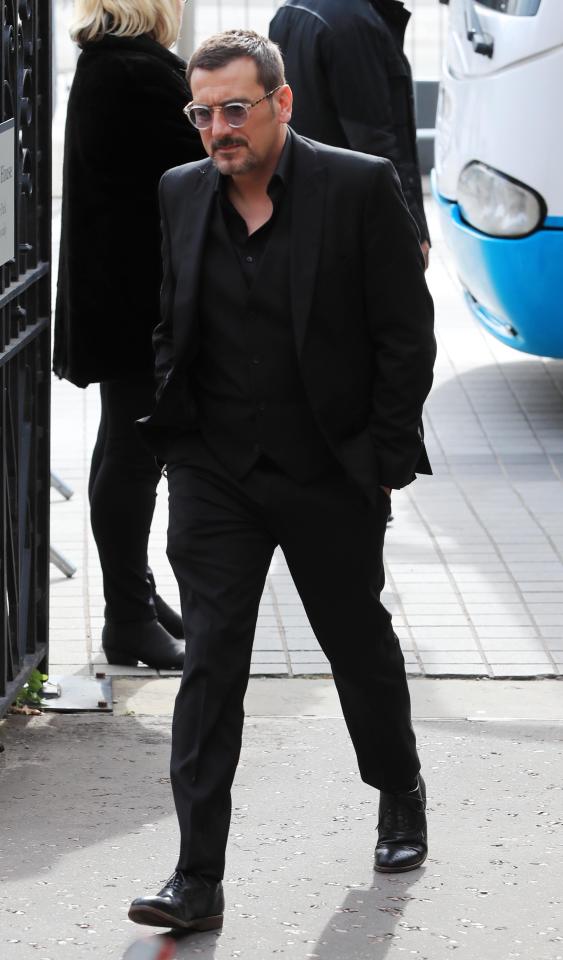  Peter Barlow actor Chris Gascoyne looked miserable as he entered the cathedral