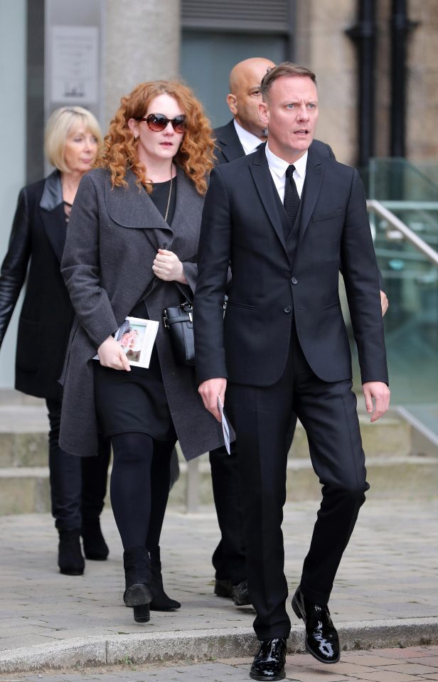  Jennie McAlpine was seen leaving at the end of the service behind Anthony Cotton