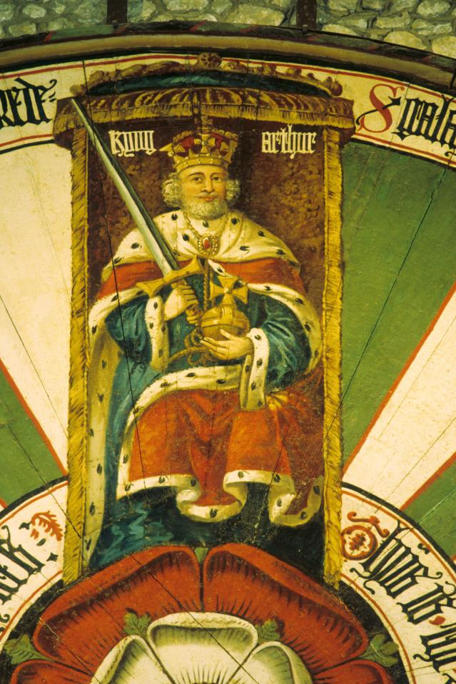  Arthur is depicted as a King in this painting from the middle ages