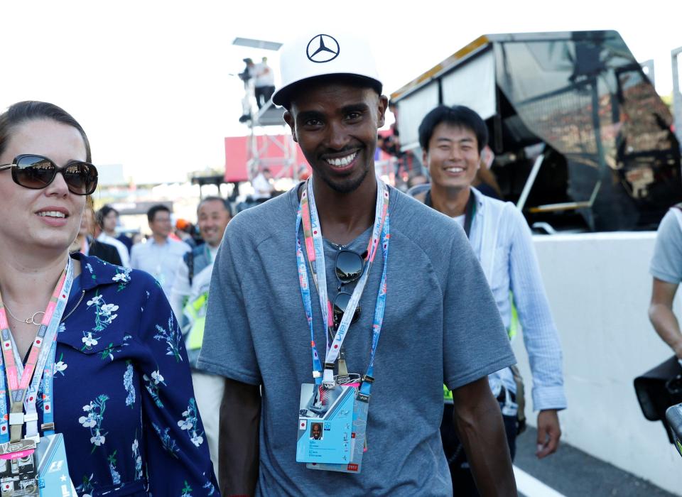 Mo Farah watched Hamilton at Suzuka and will have been pleased to see his celebration