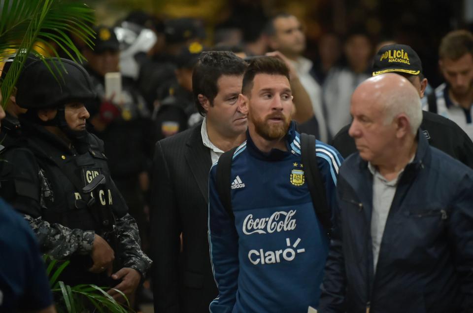  Argentina had a strong police presence around them ahead of the game